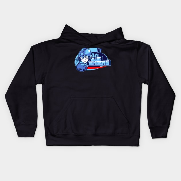 Blue Bombers Kids Hoodie by AutoSave